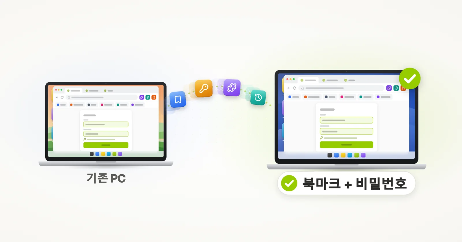 북마크를 새 컴퓨터로 옮기기: 브라우저의 북마크, 비밀번호, 확장 프로그램, 방문 기록이 기존 PC에서 새 PC로 날아갑니다